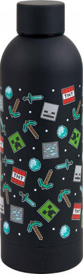 Botella Acero Inoxidable Minecraft Negra 500 Ml (bottle)